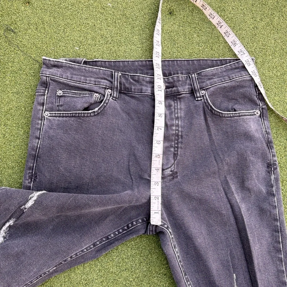Ksubi Mens Black Chitch Black Blazed Distressed Skinny Size 34